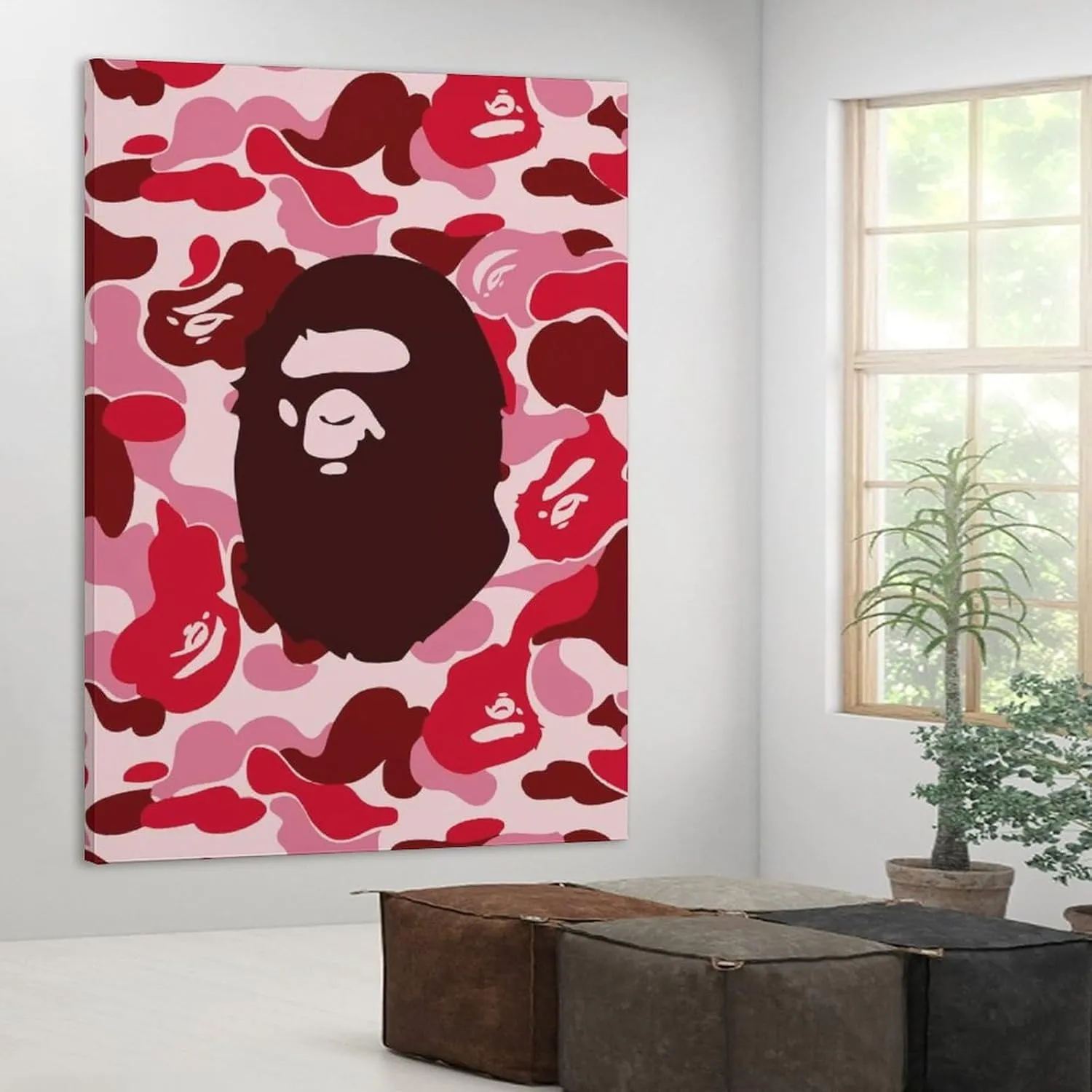 DecoVista Bape Camo Monkey Hypebeast Room Aesthetic Posters, Canvas Prints, Wall Art for Bedroom, Office, And Gift Decoration 12x18inchs(30x45cm)