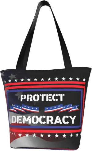 Defend Democracy Vote Blue Fashion Shoulder Bag Large Capacity For Man Or Woman
