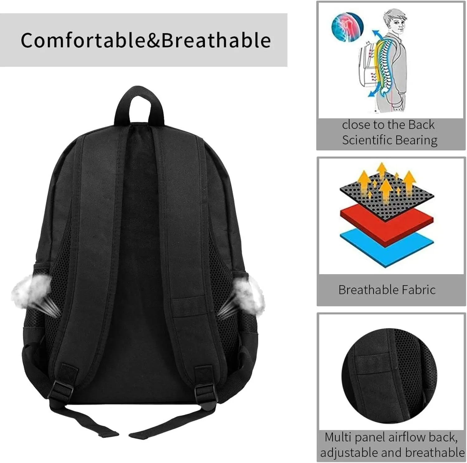 Delerain Panda Ice Cream Kids Backpack School Book Bag Travel Daypack Shoulder Bag 17 Inch Plus Lightweight Laptop Bag For 1-6th Grade Boys Girls Back To School