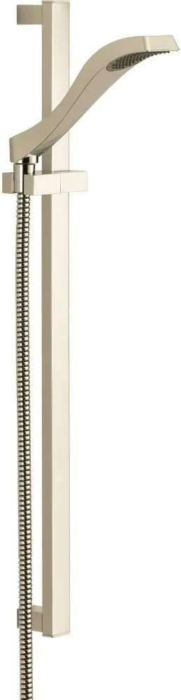 Delta Faucet Dryden Single-Spray Touch-Clean Wall-Mount Slide Bar Hand Held Shower with Hose, Polished Nickel 57051-PN 25.75 x 1.63 x 5.38 inches