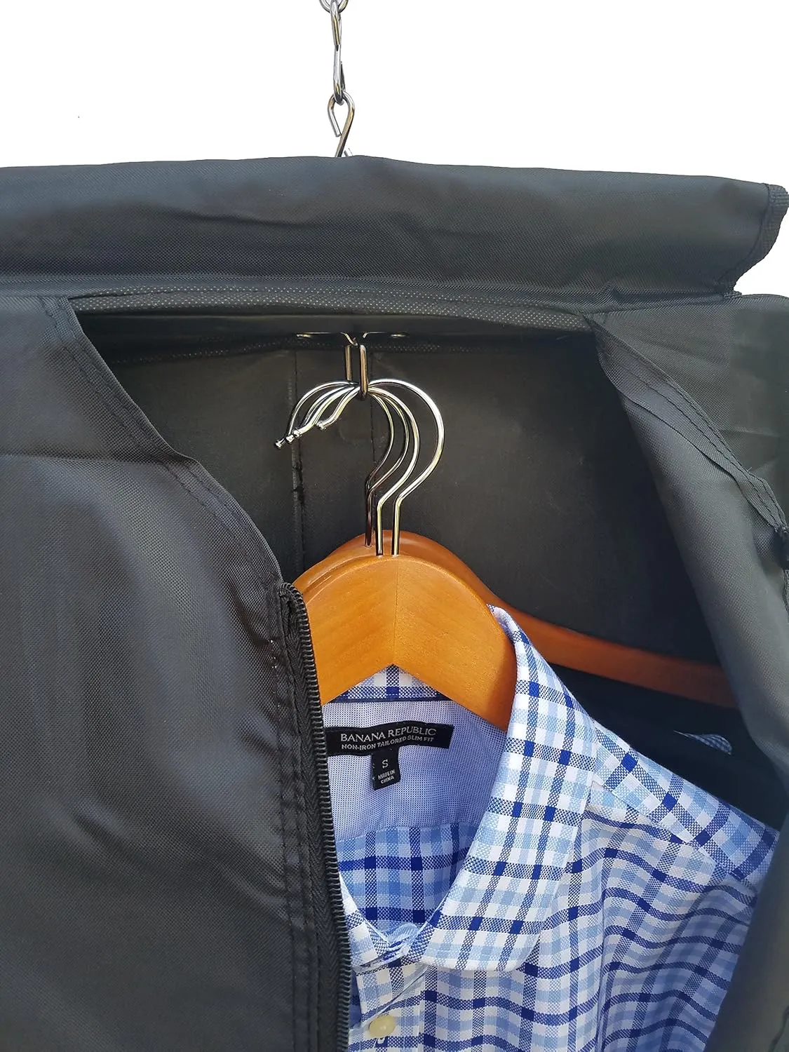 DELUXE Garment Bag Cover 46" for Suits and Dresses Clothing Deluxe Pockets
