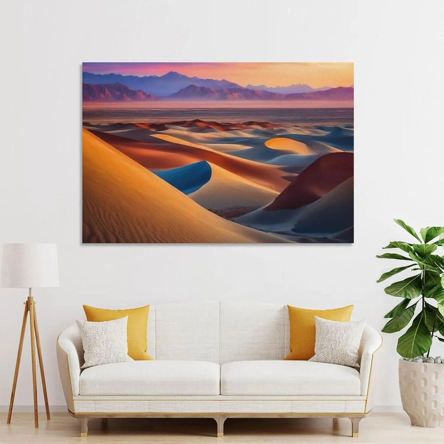 Desert Dunes Landscape Canvas Painting Posters And Prints Wall Art Pictures for Living Room Bedroom Decor 16x24inch(40x60cm) Unframe-style