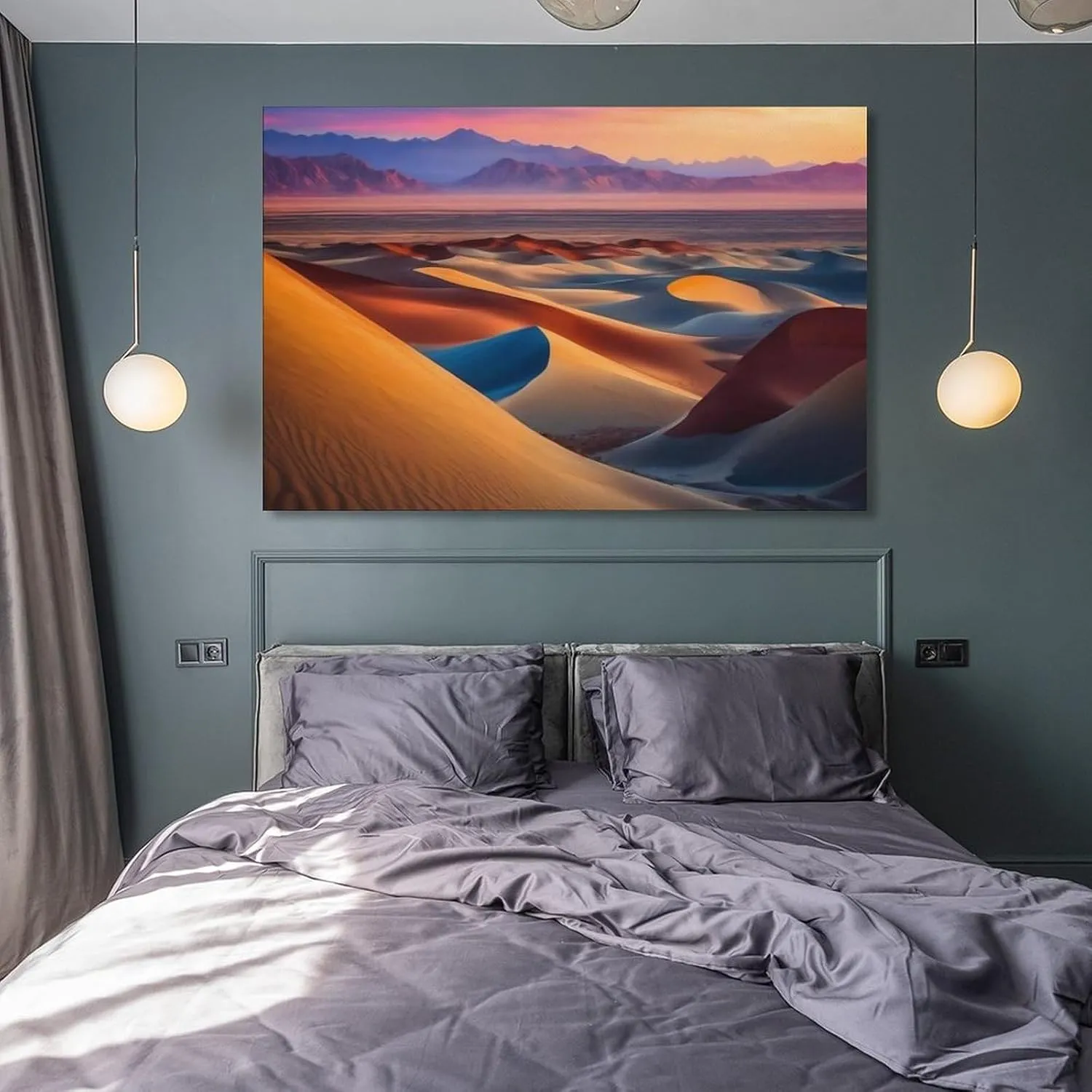 Desert Dunes Landscape Canvas Painting Posters And Prints Wall Art Pictures for Living Room Bedroom Decor 16x24inch(40x60cm) Unframe-style