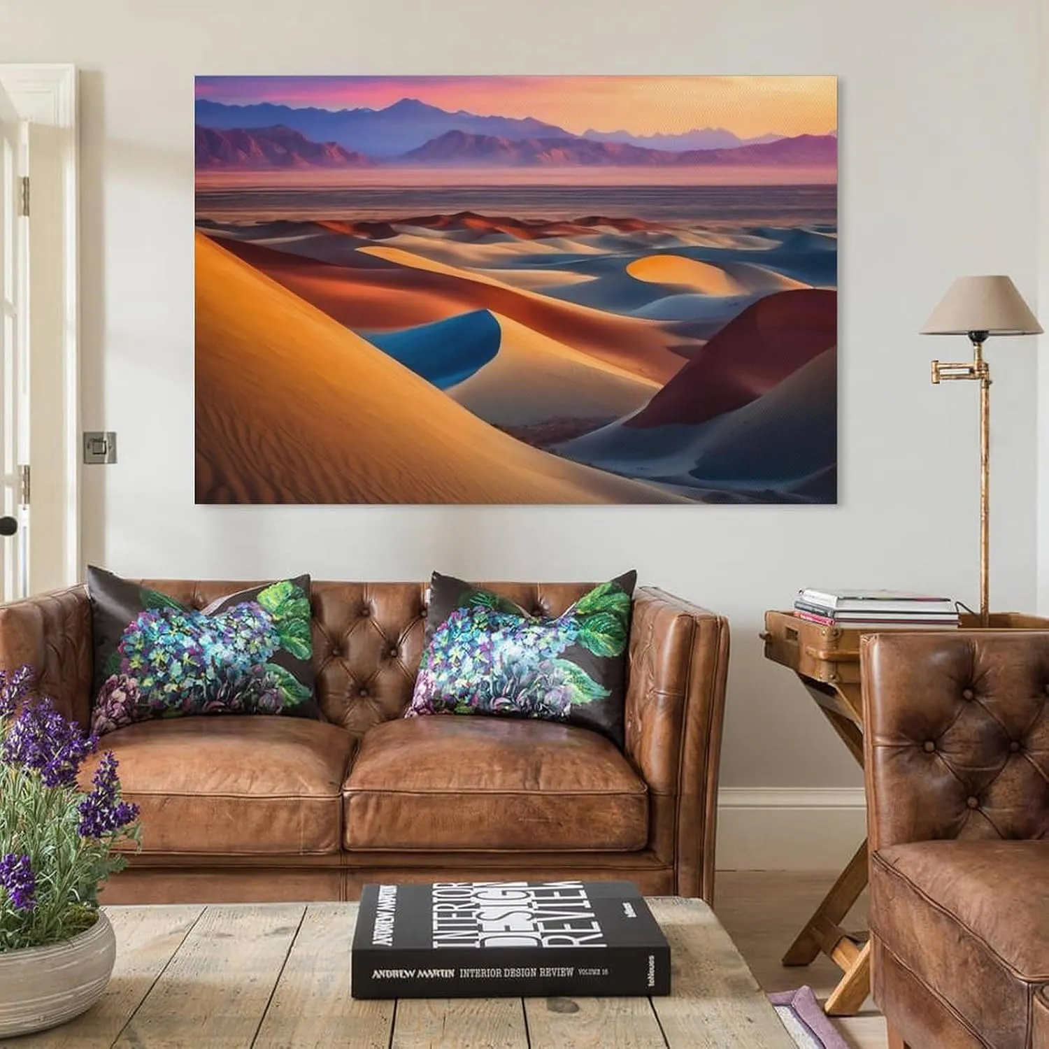 Desert Dunes Landscape Canvas Painting Posters And Prints Wall Art Pictures for Living Room Bedroom Decor 16x24inch(40x60cm) Unframe-style