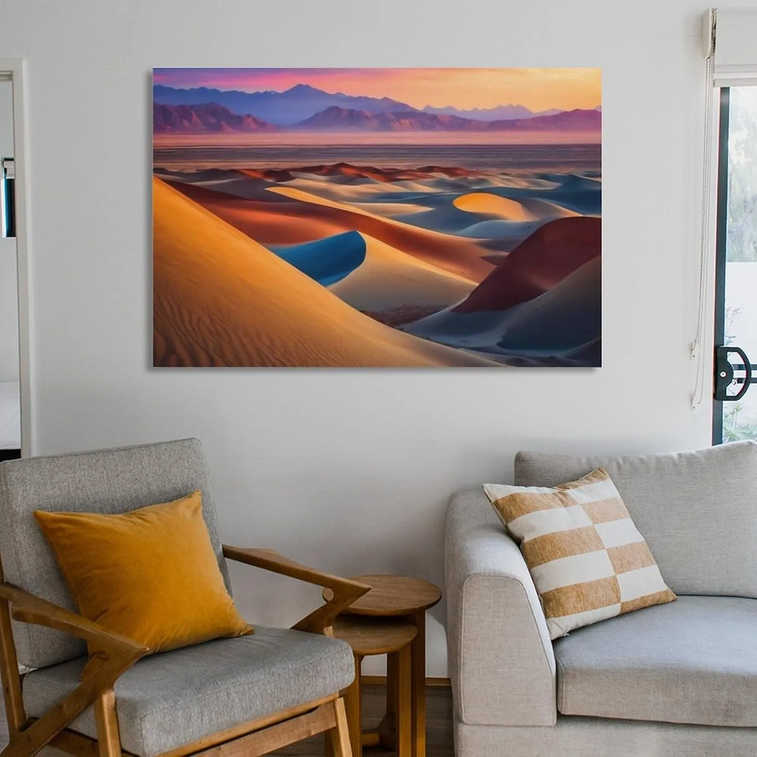 Desert Dunes Landscape Canvas Painting Posters And Prints Wall Art Pictures for Living Room Bedroom Decor 16x24inch(40x60cm) Unframe-style