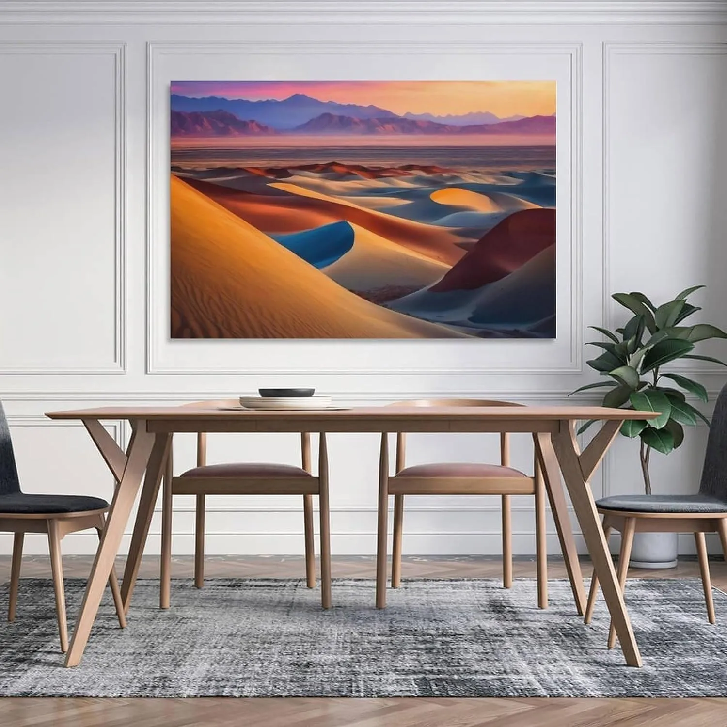 Desert Dunes Landscape Canvas Painting Posters And Prints Wall Art Pictures for Living Room Bedroom Decor 16x24inch(40x60cm) Unframe-style