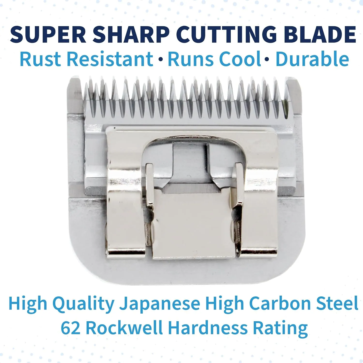 Detachable A Series 1 HT Clipper Blades for Dog Grooming Cut Length 1" - 25mm Japanese Carbonized Steel Dog Clipper Blades-Dog Grooming Blade Compatible A5 Series Clippers for Dog(1HT)