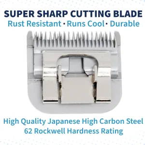 Detachable A Series 1 HT Clipper Blades for Dog Grooming Cut Length 1" - 25mm Japanese Carbonized Steel Dog Clipper Blades-Dog Grooming Blade Compatible A5 Series Clippers for Dog(1HT)