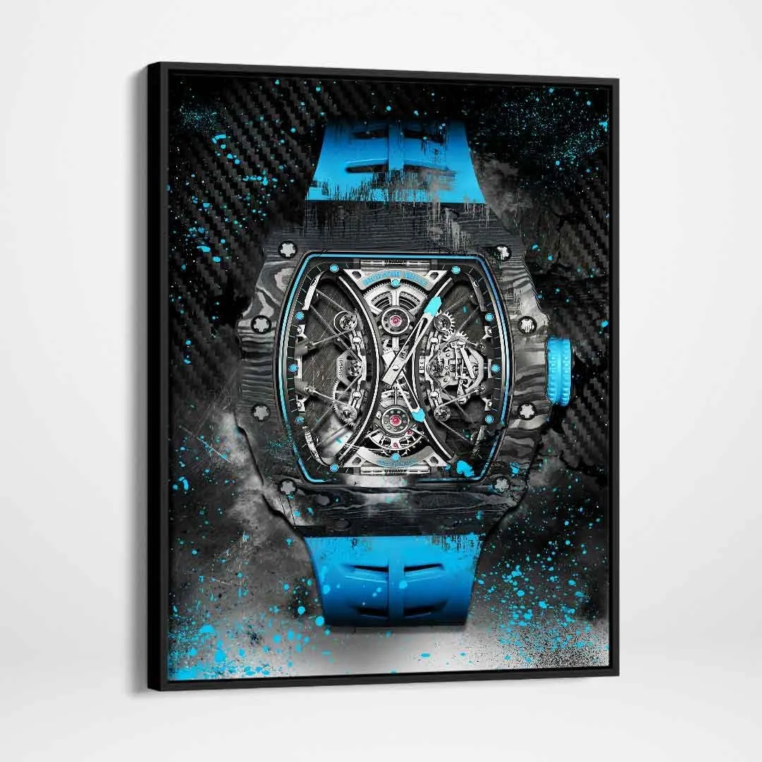 DEVICI Richard Mille RM 53-01 Tourbillon Pablo Mac Donough inspired Richard Mille Framed Canvas Wall Decor - Motivational Wall Art Richard Mille Watches For Men Framed Art Posters & Prints