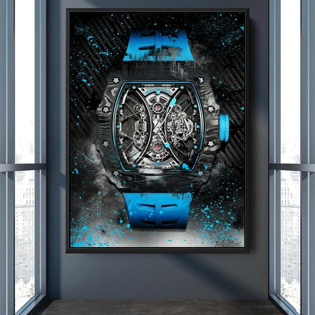 DEVICI Richard Mille RM 53-01 Tourbillon Pablo Mac Donough inspired Richard Mille Framed Canvas Wall Decor - Motivational Wall Art Richard Mille Watches For Men Framed Art Posters & Prints