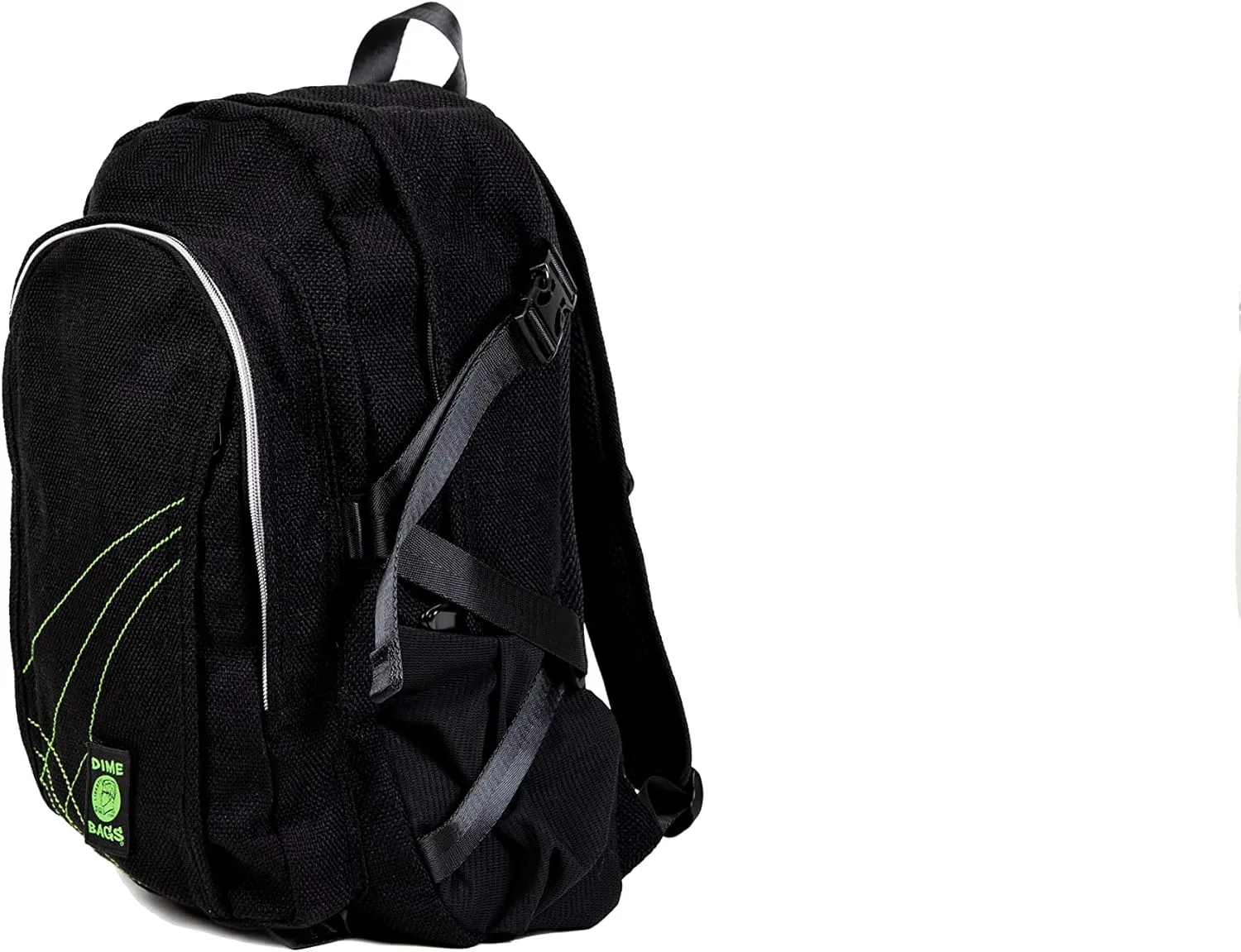 DIME BAGS - Classic Backpack - Backpack for All Genders - Includes & Airtight (Hemp Material, Black)