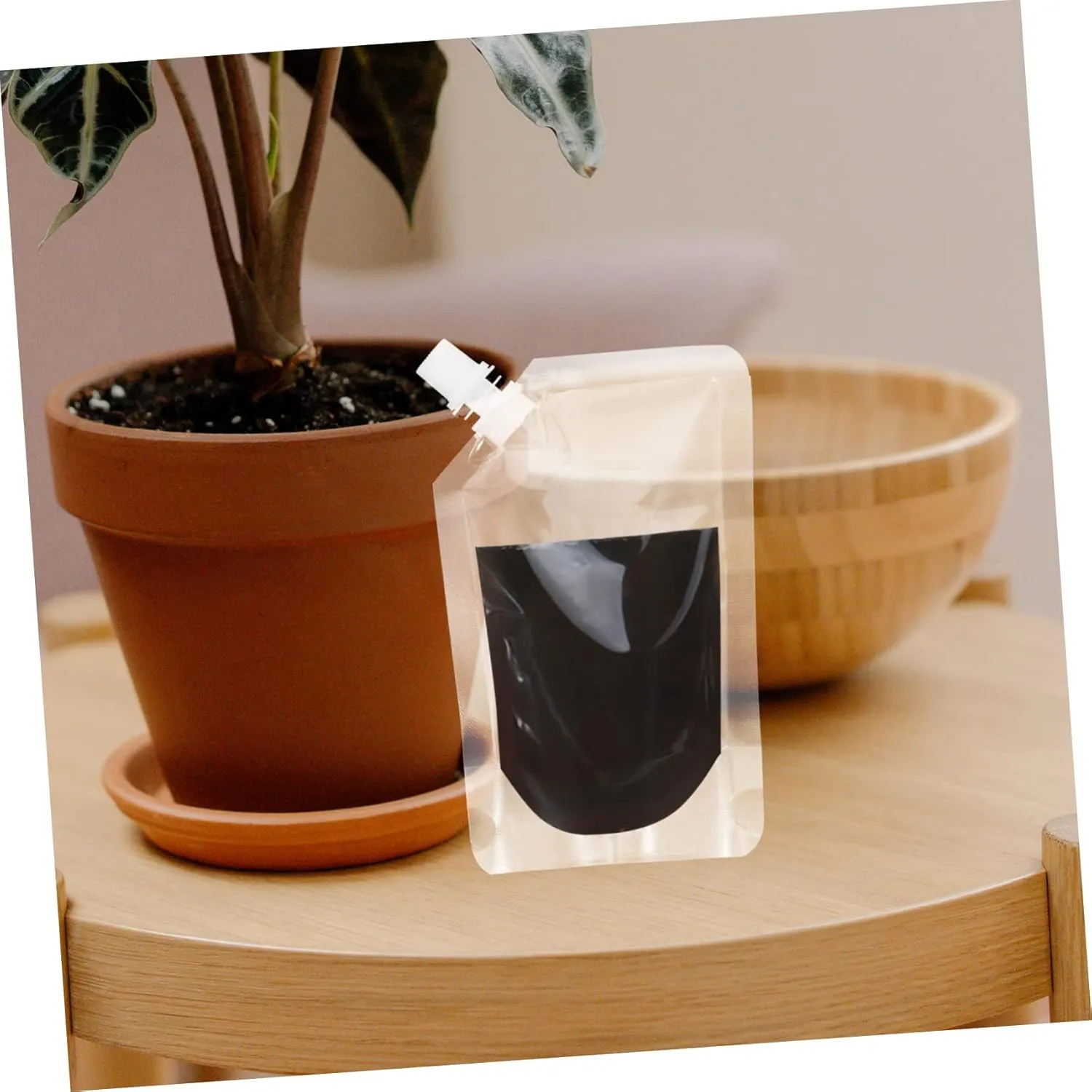 Disposable Liquid Beverage Bags with Plastic Spout 150ml for Juice Beer and Party Drinks Includes 5 Funnels for Easy Filling