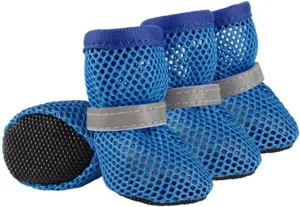 Dog Mesh Shoes for Small Dogs Paw Protectors Dog Shoes Antislip Dog Shoes Reflective Dog Shoes Pet Supplies