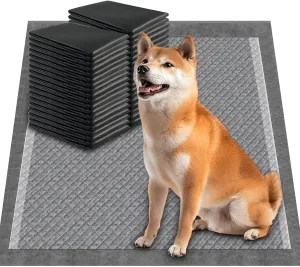 Dog Pee Pads for Dogs XXL 30"x36" Charcoal Puppy Pads 50 Counts Extra Large Disposable Activated Carbon Super Absorbent Full Edge-Wrapping Pee Pads Odor-Control Training Pads（Simplified Version）
