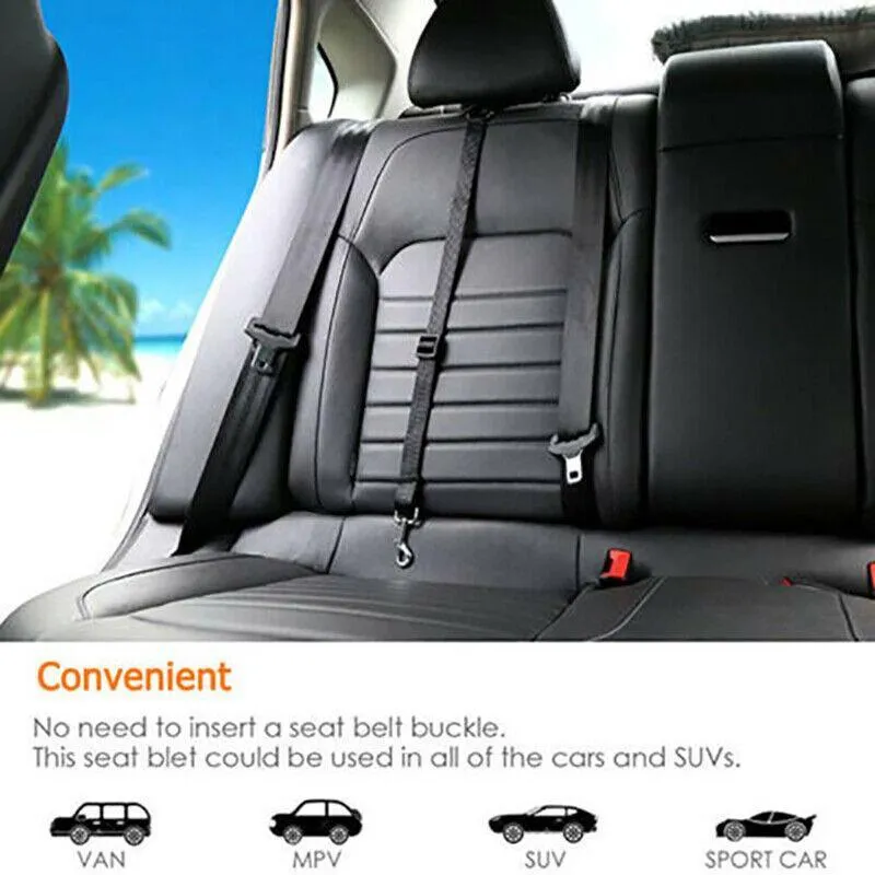 Dog Pet Safety Seat Belt Clip For Car Vehicle Seatbelt Adjustable Harness Lead