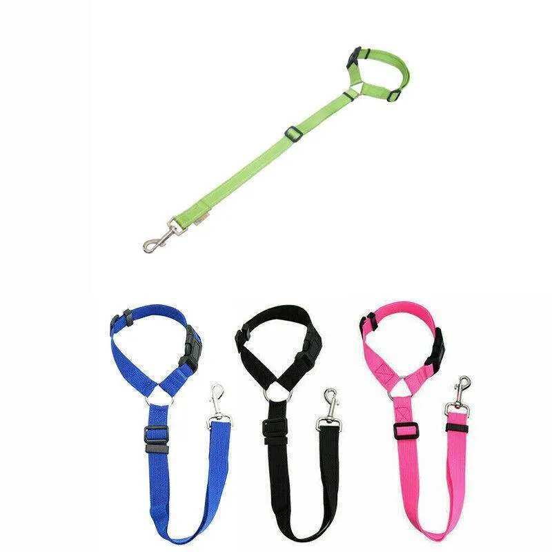 Dog Pet Safety Seat Belt Clip For Car Vehicle Seatbelt Adjustable Harness Lead