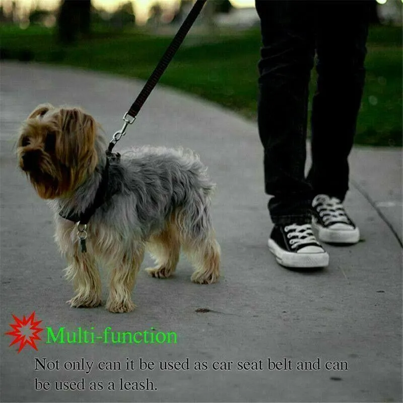 Dog Pet Safety Seat Belt Clip For Car Vehicle Seatbelt Adjustable Harness Lead