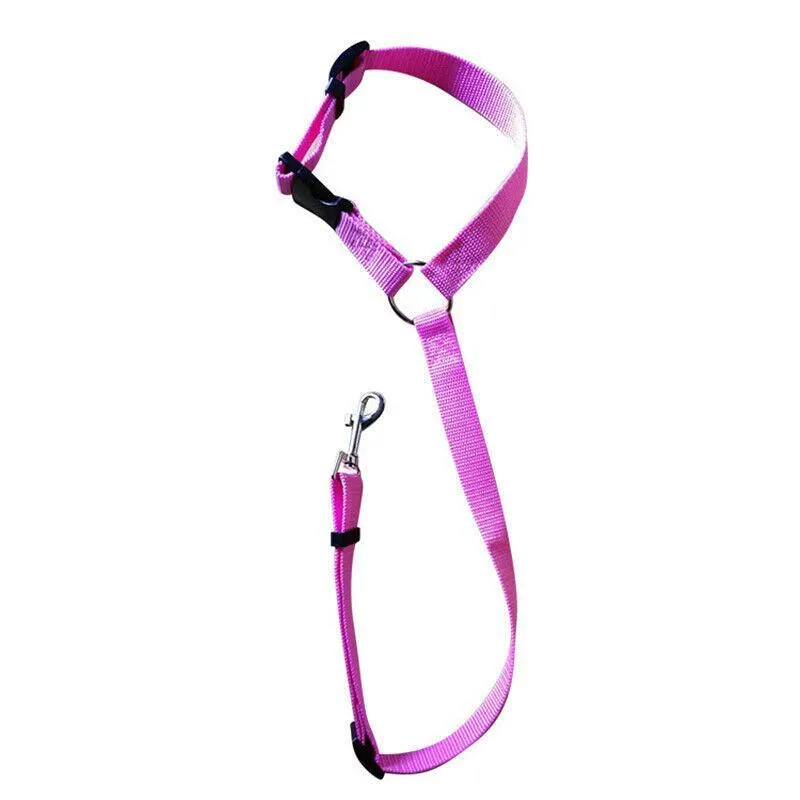 Dog Pet Safety Seat Belt Clip For Car Vehicle Seatbelt Adjustable Harness Lead