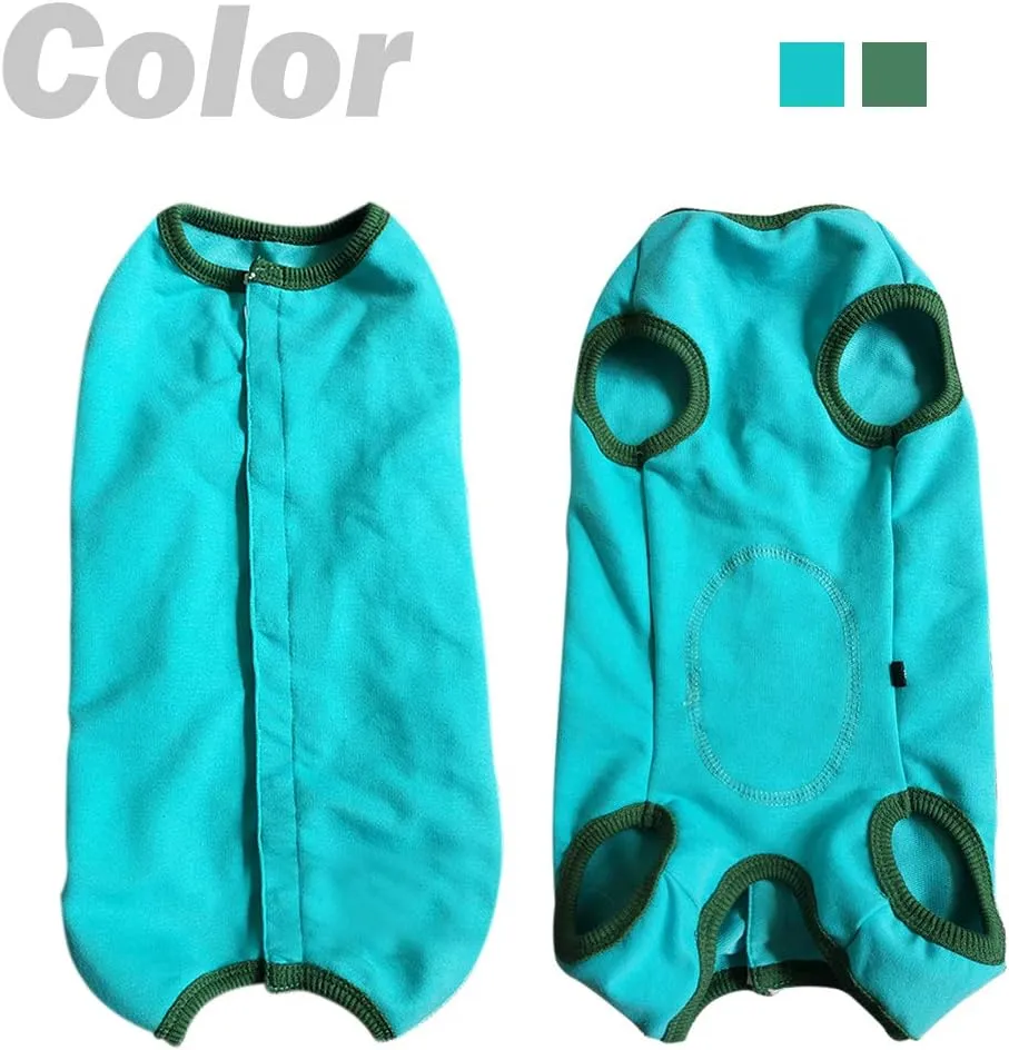 Dog’s Recovery Suit Post Surgery Shirt for Puppy, Wound Protective Clothes for Little Animals(Blue-s)