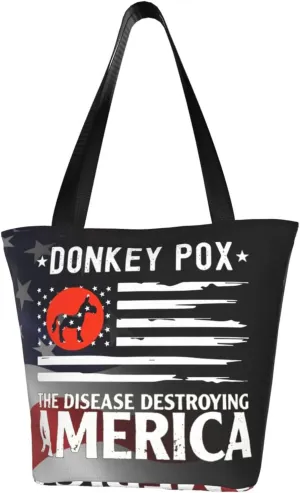 Donkey Pox The Disease Destroying America Fashion Shoulder Bag Large Capacity For Man Or Woman