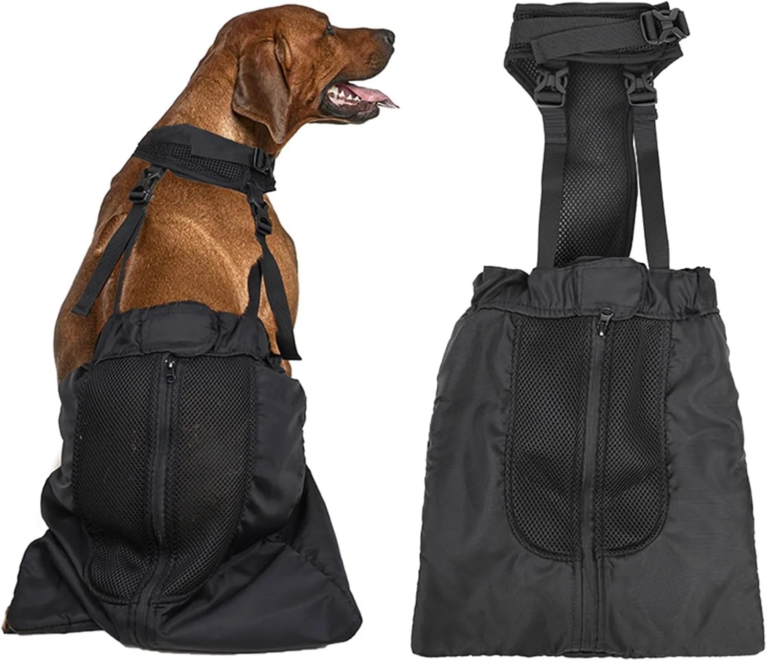 Drag Bag for Paralyzed Pets, Indoor Dog Wheelchair Alternative for Disabled Back Rear Legs Dog, Protects Chest and Limbs, Durable Nylon Breathable and Comfortable (Medium)