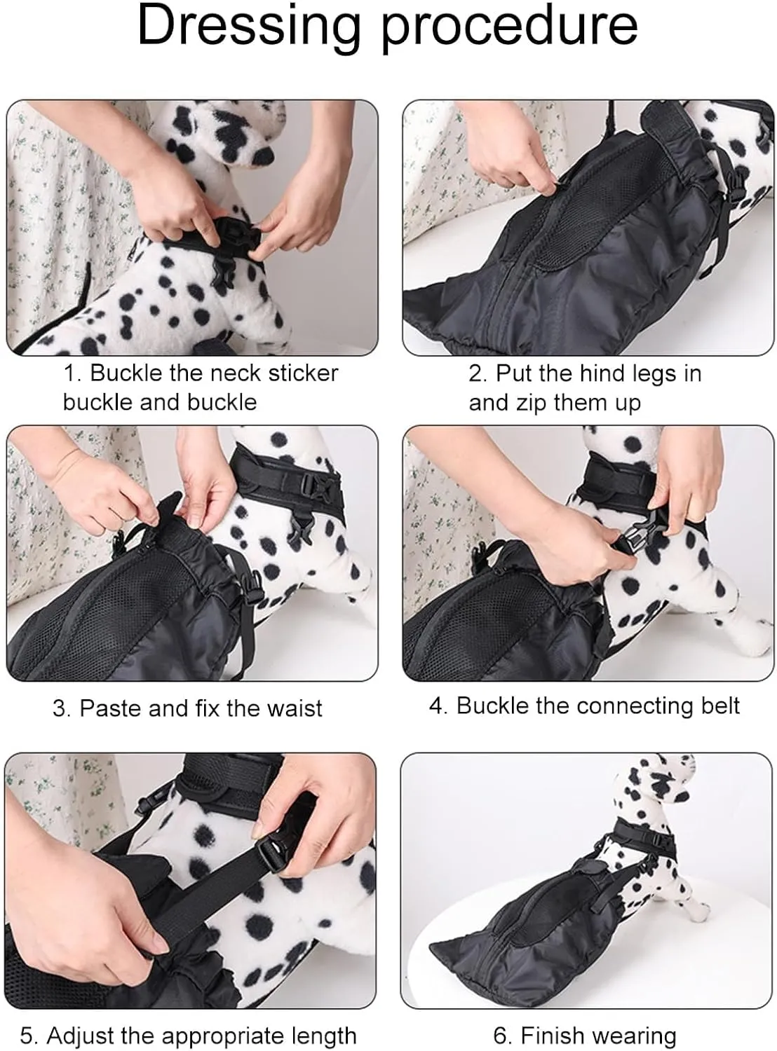 Drag Bag for Paralyzed Pets, Indoor Dog Wheelchair Alternative for Disabled Back Rear Legs Dog, Protects Chest and Limbs, Durable Nylon Breathable and Comfortable (Medium)