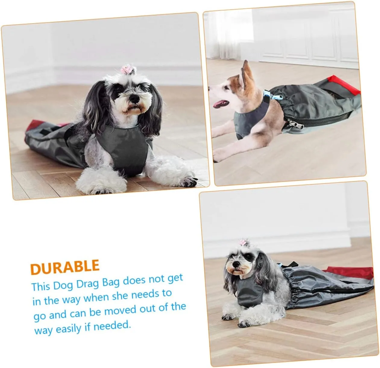 Drag Bag for Paralyzed Pets Portable Carrying Bag for Disabled Dogs and Cats Breathable Oxford Cloth Design Supports Safe Mobility and Comfort for Pets with Limited Mobility