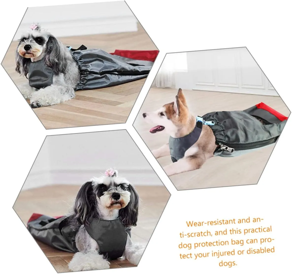 Drag Bag for Paralyzed Pets Portable Carrying Bag for Disabled Dogs and Cats Breathable Oxford Cloth Design Supports Safe Mobility and Comfort for Pets with Limited Mobility