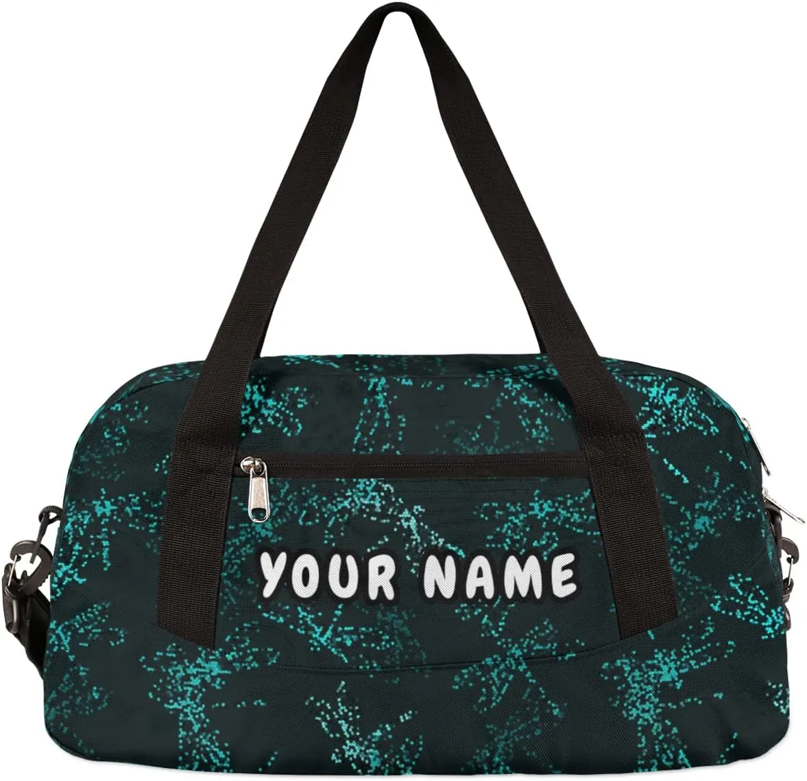 Dragonfly Print Personalized Kids Duffel Bag for Girls Boys, Dragonfly Debris Custom Dance Bag Overnight Small Duffel Bag Carry On Weekend Sports Travel Bag for School Practice Gymnastics Ballet