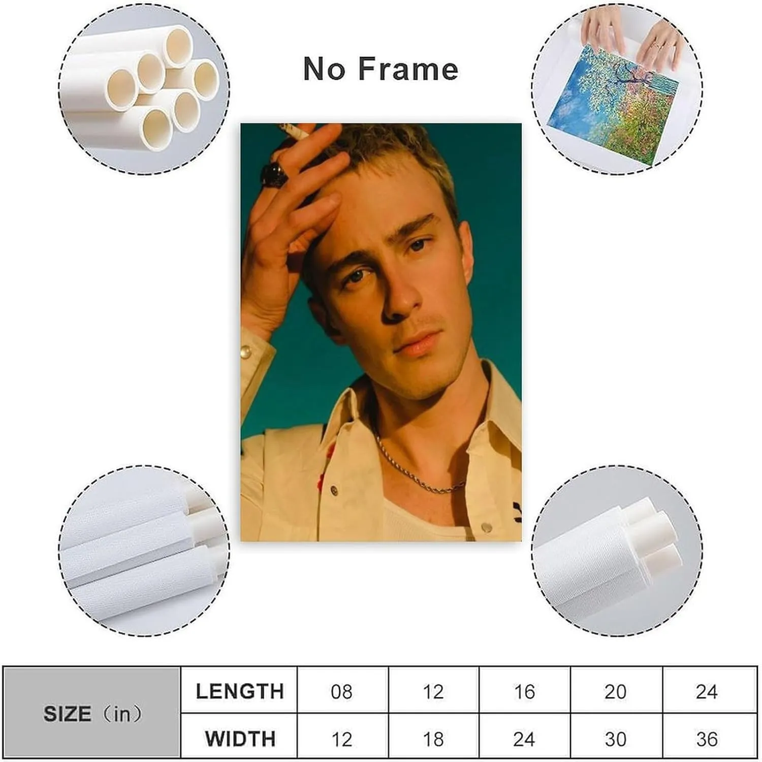 Drew Starkey Actor Art Poster Room Poster1Wall Poster Art Canvas Print Living Room Office Bedroom Aesthetic Poster08x12inch(20x30cm) Unframe-style