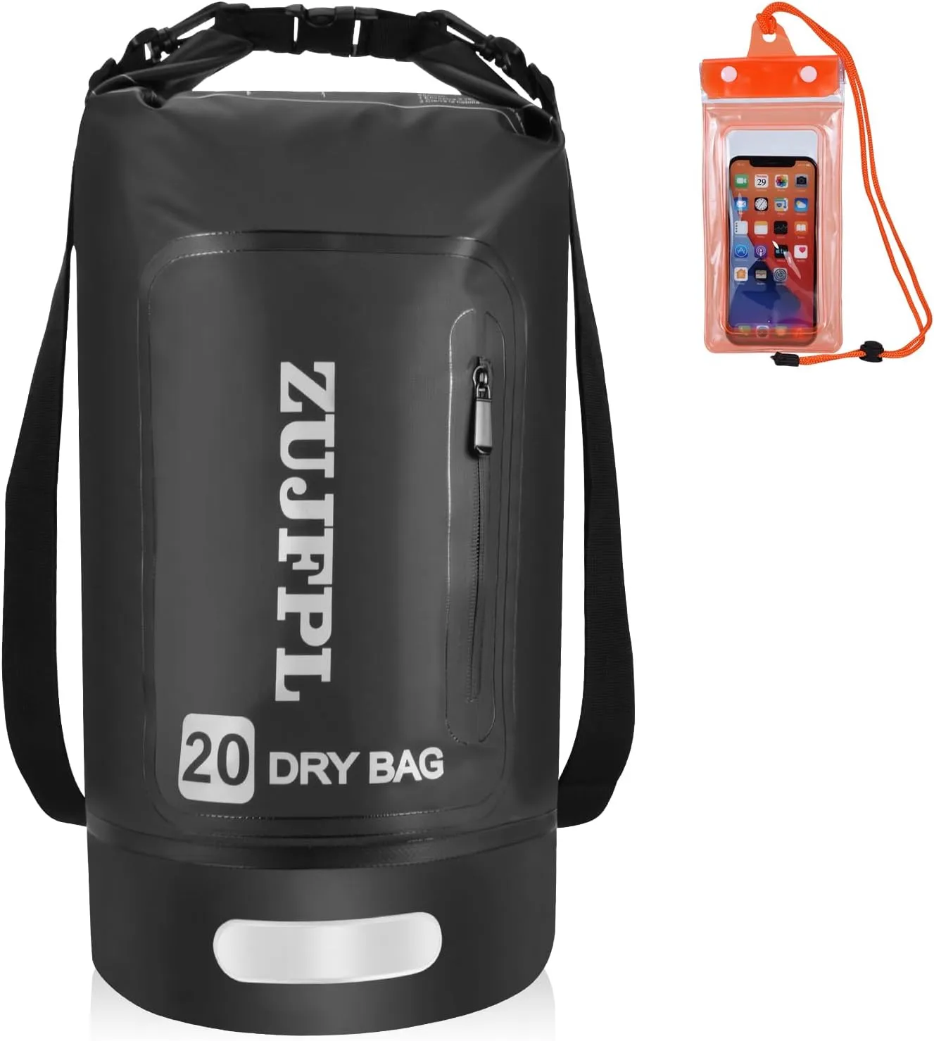 Dry Bag Waterproof Floating Backpack 10L/20L/30L,Waterproof Bag for Women Men,Roll Top Dry Compression Sack Keeps Gear Dry for Boating, Kayaking, Surfing, Rafting and Fishing (black, 20L)