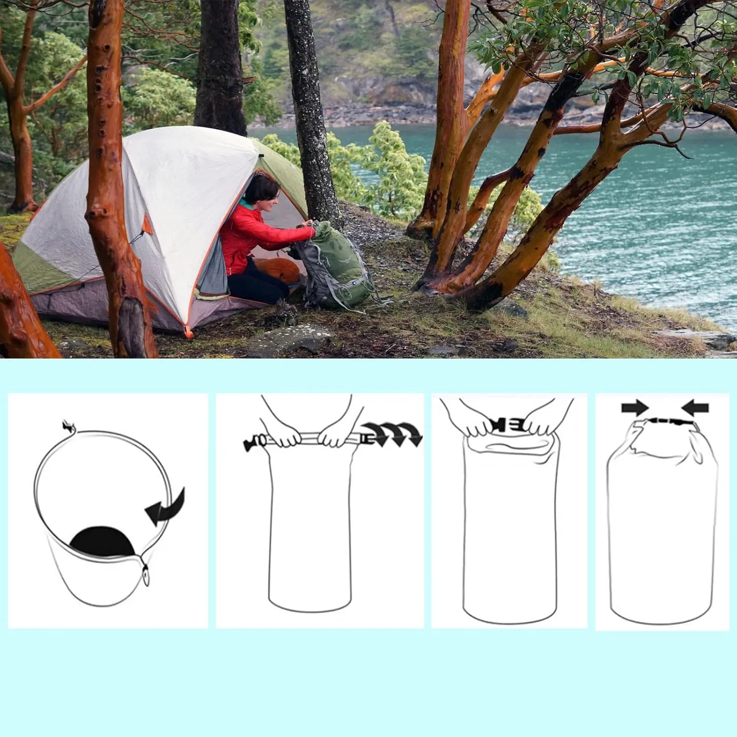 Dry Bags Waterproof, Ultralight Dry Sack, 10L/20L/40L/70L Waterproof Bags,Roll Top Sack for Kayaking, Beach, Rafting, Boating, Hiking, Camping,Swimming (Yellow, 70L)