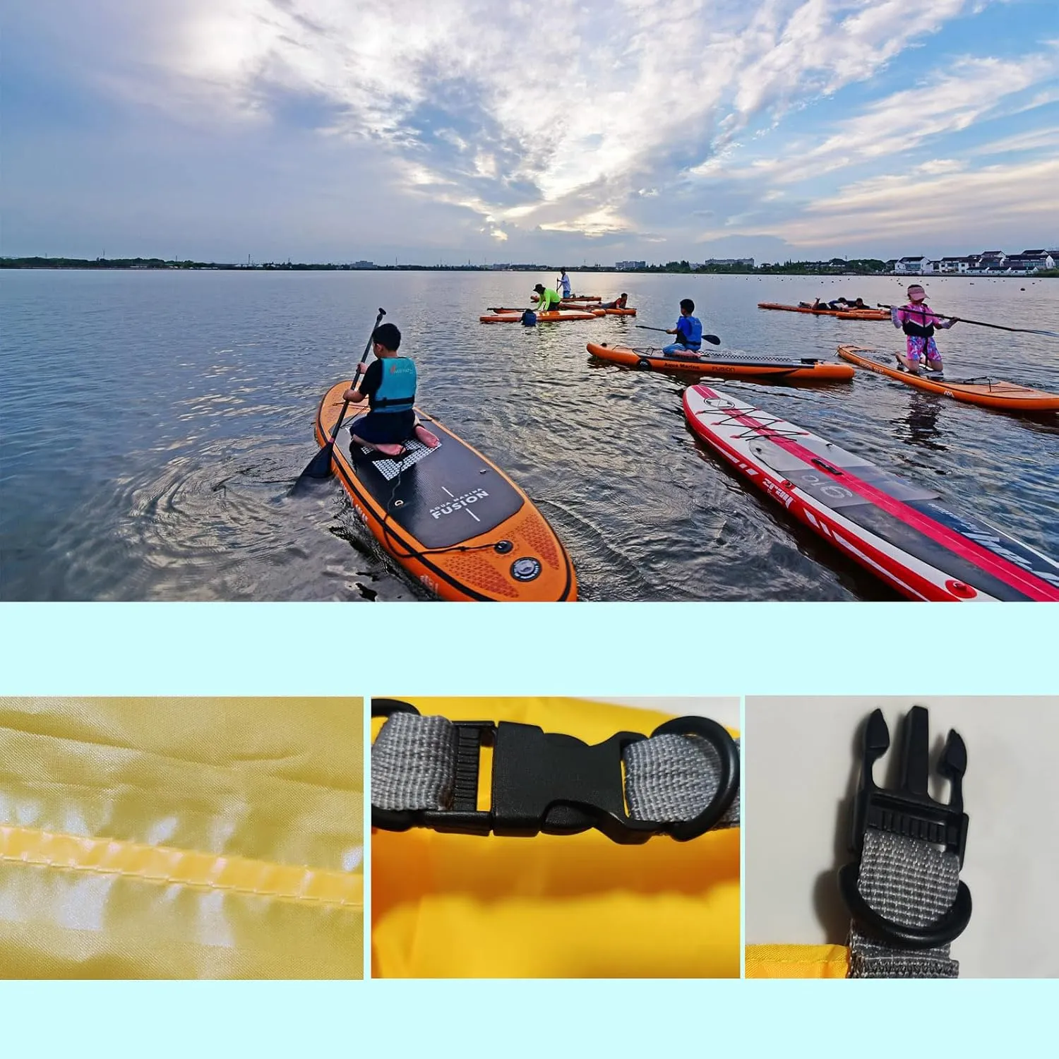 Dry Bags Waterproof, Ultralight Dry Sack, 10L/20L/40L/70L Waterproof Bags,Roll Top Sack for Kayaking, Beach, Rafting, Boating, Hiking, Camping,Swimming (Yellow, 70L)