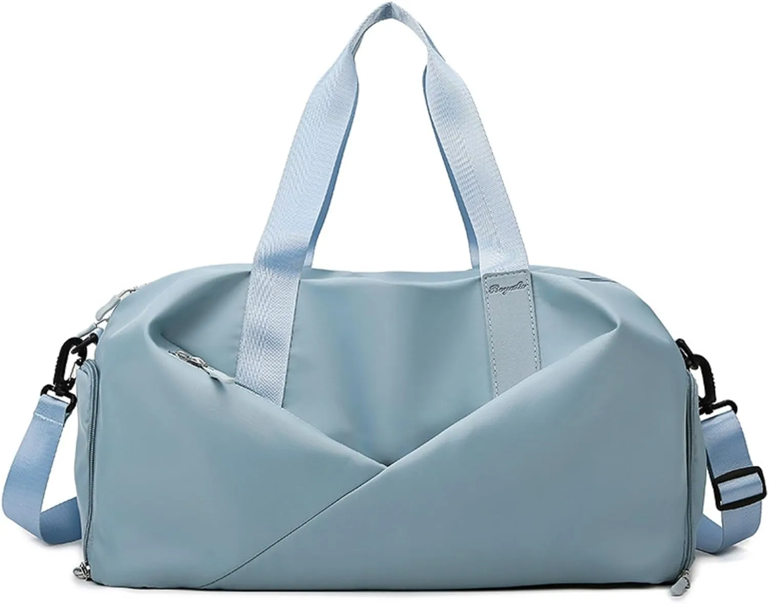 Duffle Bag, Gym Bag for Women, Separate Shoes Compartment Yoga Bag, Wet and Dry Separation Beach Bag (Sky blue, Small)