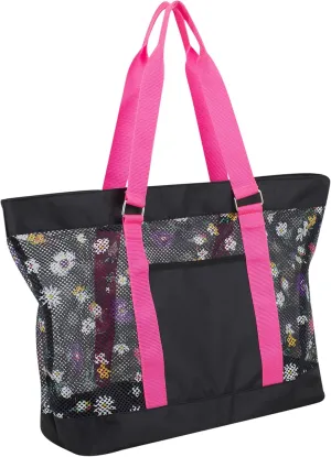 Eastsport Mesh Tote Waterproof Beach Bag for Shopping Vacation Swimming Family Travel Essentials