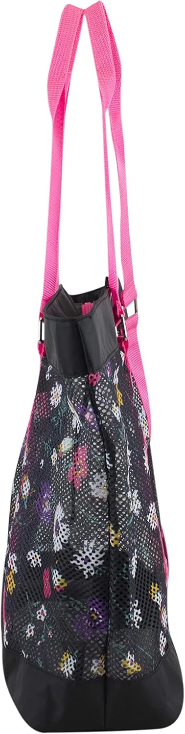 Eastsport Mesh Tote Waterproof Beach Bag for Shopping Vacation Swimming Family Travel Essentials