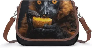 Eat Yellow Fruits Shoulder Bags PU Leather Shoulder Handbag Large Capacity Crossbody Bag for Women