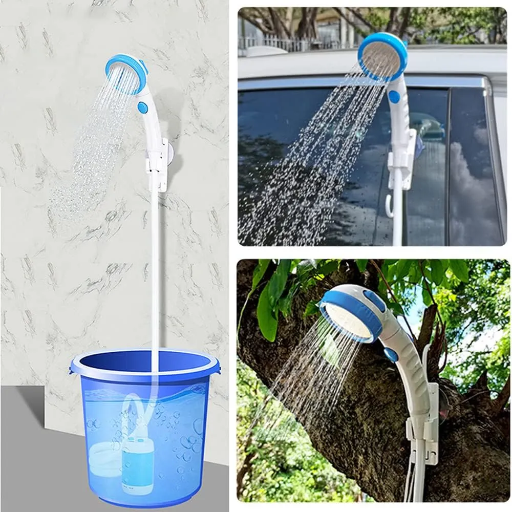 Ejoyous Portable Camping Shower, Outdoor Electric Shower with Rechargeable Handheld Showhead, Portable Shower for Hiking Pet Cleaning Watering and Beach Washing