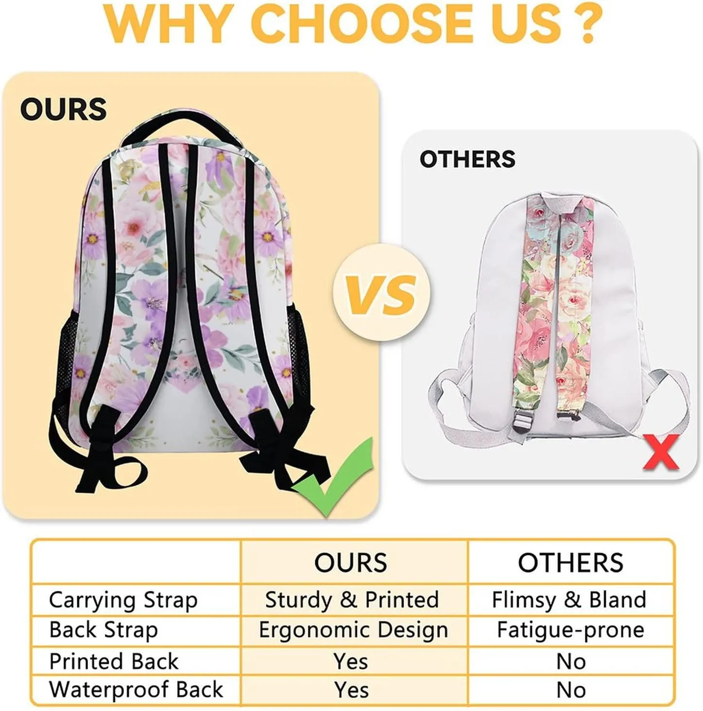 Elephant Backpacks for Girls - 16 Inch Cute Backpack for School - Purple, Large Capacity, Durable, Lightweight Bookbag for Kids Travel