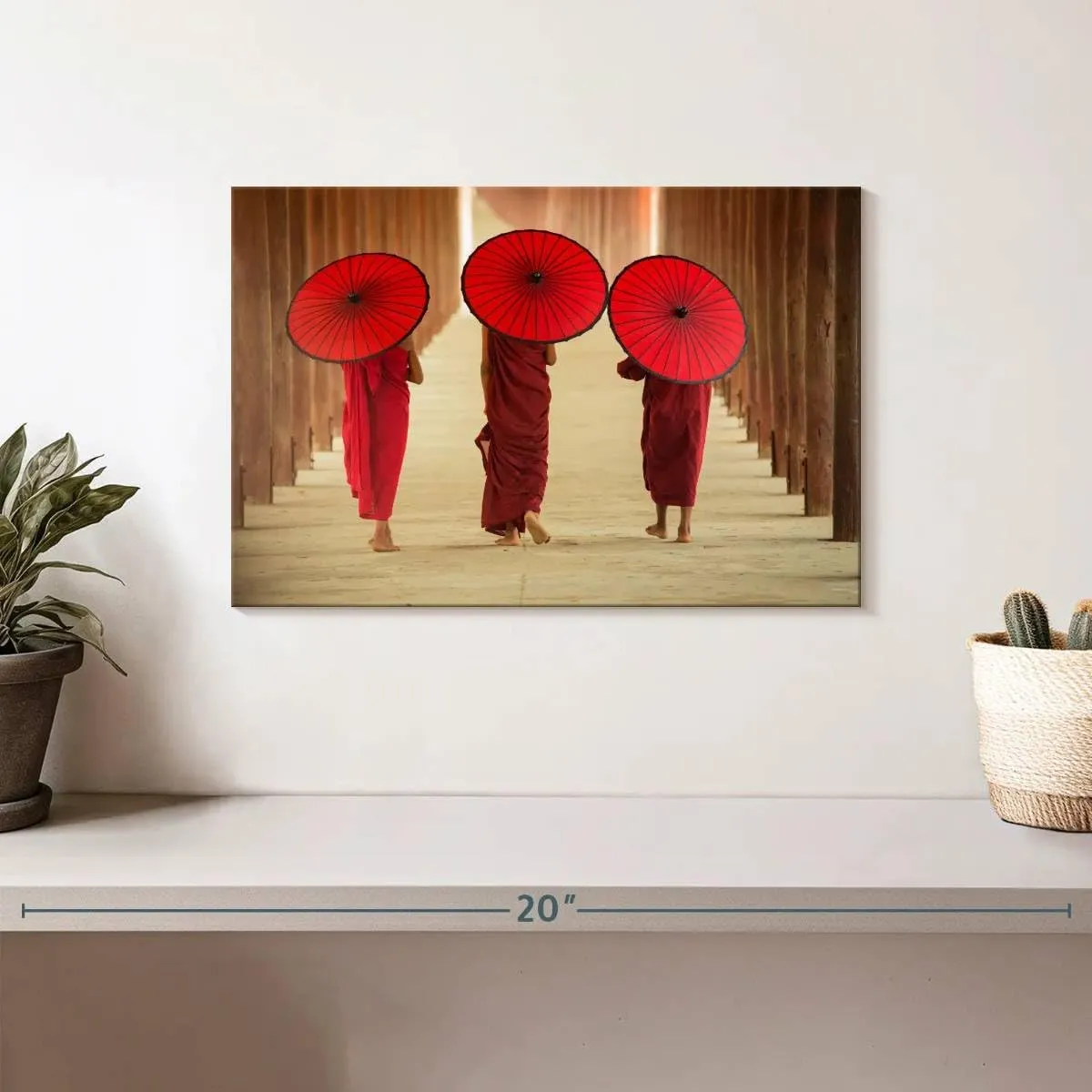 Elephant Stock - Mandalay Burma Monks Wall Art - Horizontal Canvas Wall Art - Living Room Wall Decor - Photography People Canvas Art - Beige And Brown Decor - 12" x 8"