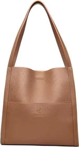 Ellniges]【Trendy Tote Purse for Moms Large Capacity Women's Shoulder Bag - Lightweight PU Handbag for Work Essentials, Baby Items & Gym Gear, Everyday Carryall