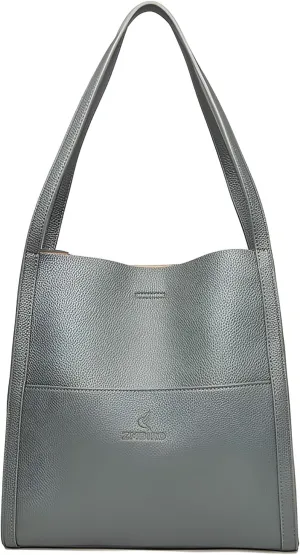 Ellniges]【Trendy Tote Purse for Moms Large Capacity Women's Shoulder Bag - Lightweight PU Handbag for Work Essentials, Baby Items & Gym Gear, Everyday Carryall