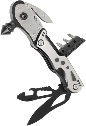 Emergency Hammer Multi-functional 16 In 1 Safety Hammer Portable Tool Kit (for Car Emergency, Camping, Household)