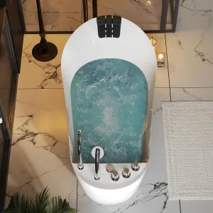 Empava 59 Inch Freestanding Whirlpool Tub - Acrylic Jetted Bathtub-Deep Concave Back, Tapered Interior,ETL Certified
