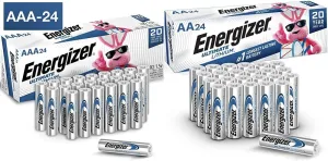 Energizer Ultimate Lithium AA Batteries, Long Lasting Lithium Double A Batteries and Ultimate Lithium AAA Batteries, Lithium Triple A Batteries Variety Pack, 24 AA and 24 AAA Batteries, 48 Count