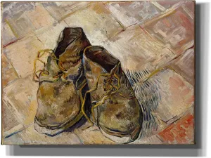Epic Graffiti 'Shoes' by Vincent Van Gogh, Giclee Canvas Wall Art, 54"x40"