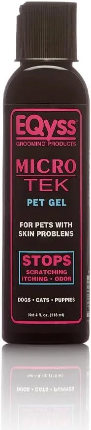 EQyss Micro-Tek Leave-On Pet Gel - Soothe Dry Irritated Skin on Contact, Stops Itching, Scratching, Biting, Licking Hot Spots - for Cats & Dogs (4 oz)