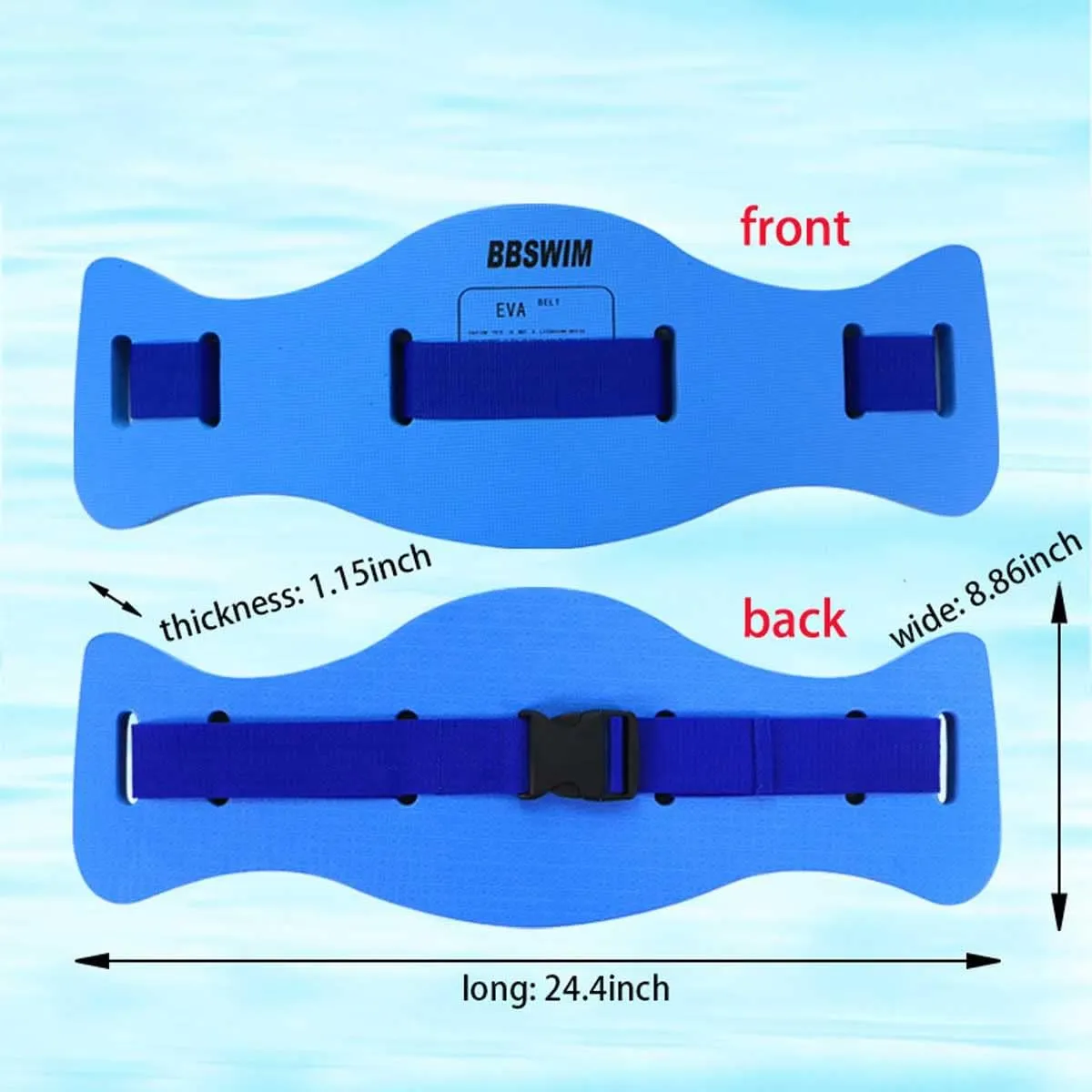 EVA Swimming Floatation Exercise Belt, Adjustable Swim Training Equipment Belt Outdoor Swim Training Tools for Adult and Kids