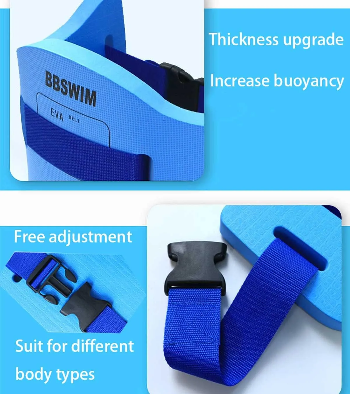 EVA Swimming Floatation Exercise Belt, Adjustable Swim Training Equipment Belt Outdoor Swim Training Tools for Adult and Kids