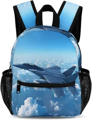 F-15 Eagle Jet Plane 13 Inch Backpack Waterproof Lightweight Travel Backpack Purse Hiking Daypack